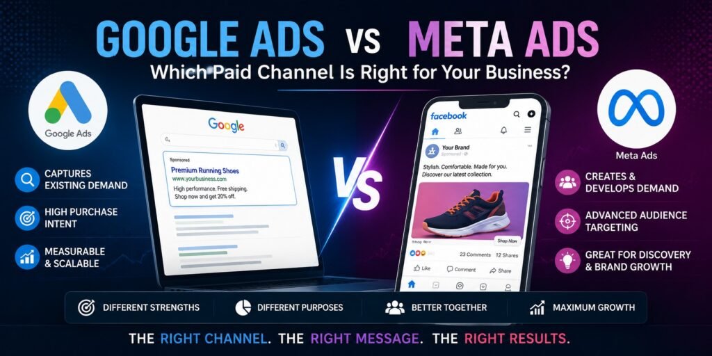 Google Ads vs Meta Ads for paid growth strategy