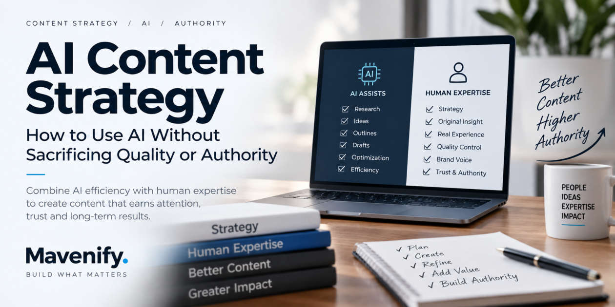 AI content strategy combining AI efficiency with human expertise
